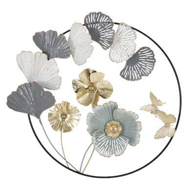 Décoration Murale Ronde En Métal "campur" 78cm Multicolore