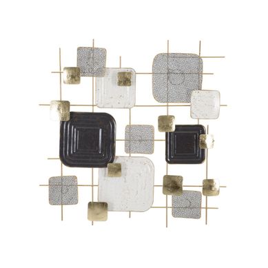 Décoration Murale En Métal "cubes" 80cm Multicolore