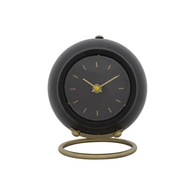 Horloge À Poser En Métal "ball" 19cm Noir