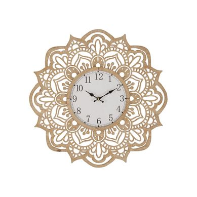 Horloge Murale Sculptée "carving" 60cm Naturel