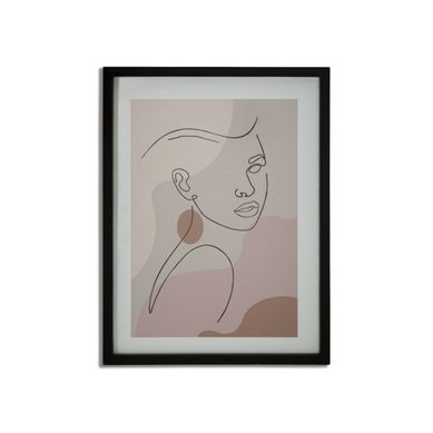 Cadre Déco "visage" 35x47cm Noir