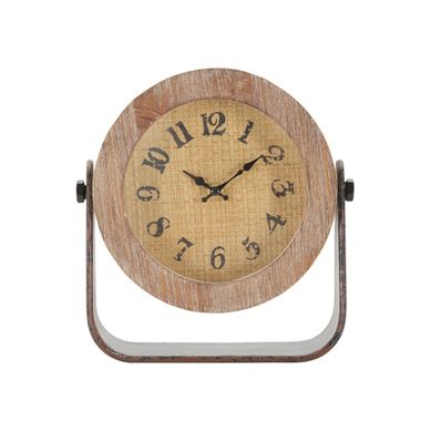 Horloge À Poser En Bois "round" 24cm Marron
