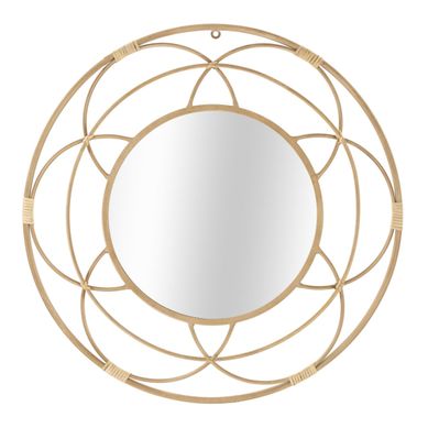 Miroir Mural Déco "valencia" 60cm Naturel