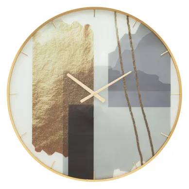 Horloge Murale En Verre "motifs" 80cm Multicolore