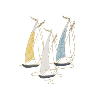 Décoration Murale En Métal "vela Color" 97cm Multicolore