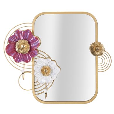Miroir Mural Avec 2 Crochets "lovis" 75cm Multicolore