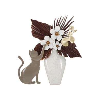 Décoration Murale En Métal "chat" 59cm Multicolore