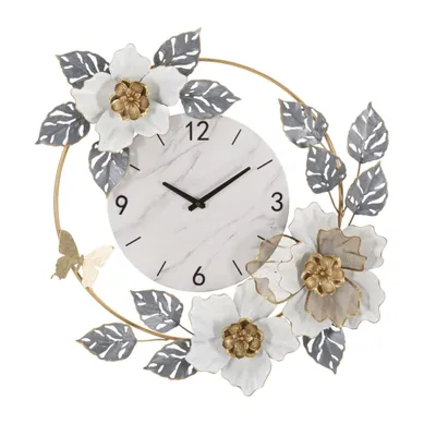 Horloge Murale Design "flowers" 64cm Multicolore