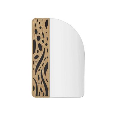 Miroir Mural Déco "terry" 90cm Naturel et Noir