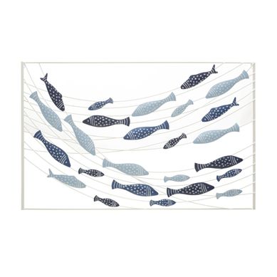 Décoration Murale Encadrée En Métal "pesci" 96cm Multicolore