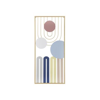 Décoration Murale Encadrée En Métal "colorful" 84cm Multicolore