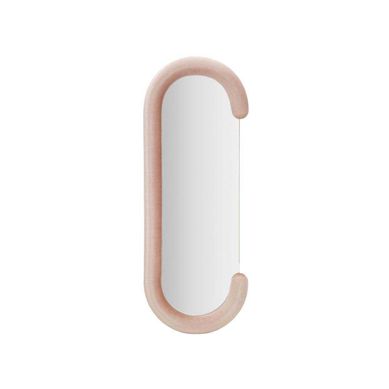 Miroir Mural En Velours "chantal" 160cm Rose