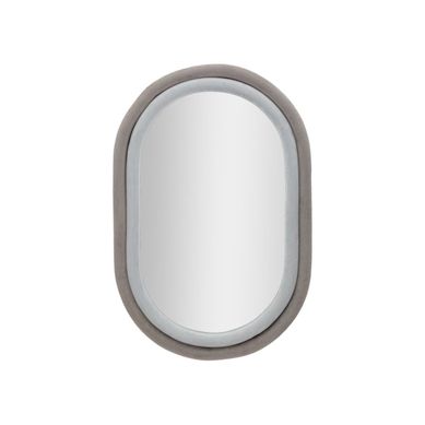 Miroir Mural En Velours "anthony" 90cm Gris et Taupe Miroir Mural En Velours "anthony" 90cm Gris et Taupe