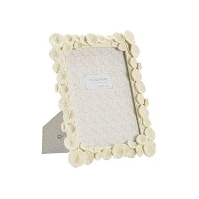 Cadre Photo Déco Fleurs "lotus" 15x20cm Crème