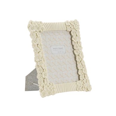 Cadre Photo Déco Fleurs "cempalk" 15x20cm Crème