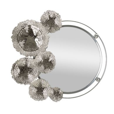 Miroir Mural Design "kandi" 85cm Argent