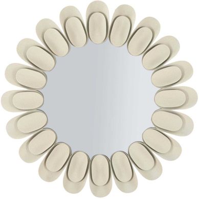 Miroir Mural Design "dune" 85cm Crème