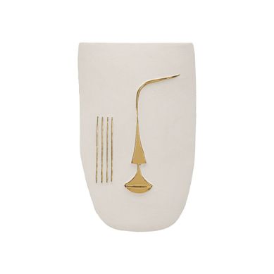 Déco Murale En Céramique "mumbasa" 39cm Blanc