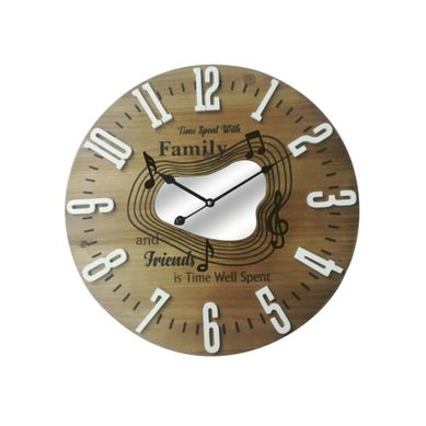 Horloge Murale Grande Mdf Style Friends Family Moderne 50x50x4,5