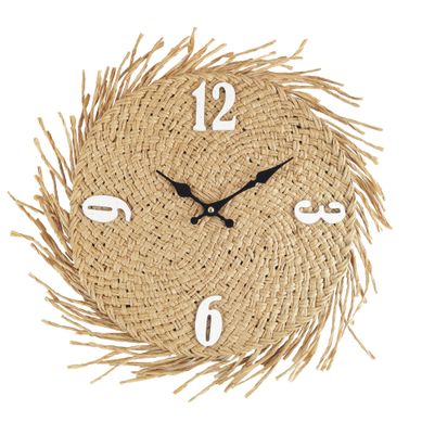 Horloge Murale En Bois Suspendues Design, Mdf, Ronde, Décoration Intérieure 50 Cm