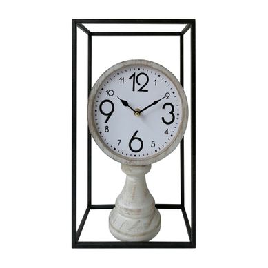 Horloge De Table Vintage Mdf Métal Noir Blanc Brun Pour Cuisine Chambre à Coucher Horloge De Table Vintage Mdf Métal Noir Blanc Brun Pour Cuisine Chambre à Coucher