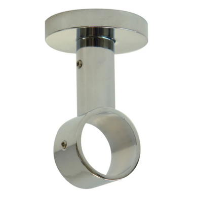 Support Plafond Chromé Diam 28mm - 76 Mm - Argent