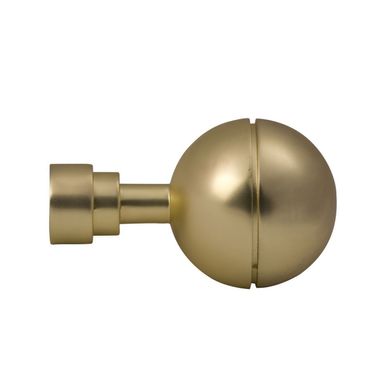 Lot 2 Embouts De Tringle "sphère Unie" - Diam. 20 Mm - Doré Mat