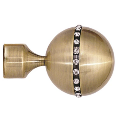 Embout 'diamant' Pour Barre D. 28 Mm - Diam. 28 Mm - Doré