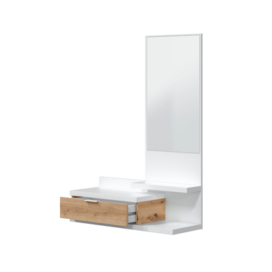 Console Suspendue Avec 1 Tiroir Et 1 Miroir L81 Cm