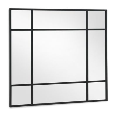 Miroir Carré 120x120 Avec Structure En Métal Noir