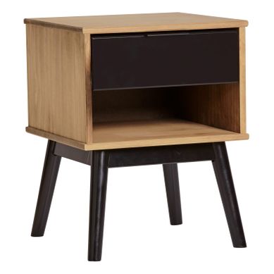 LUCIA  Noir et bois ciré