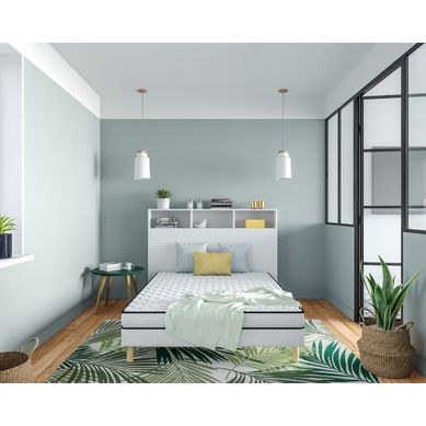 PABLO blanc  fond de niches coloris chêne