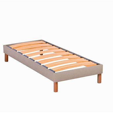 TEENO Sommier 90x190 Cm à Lattes Renforcées - Cadre De Lit Avec Soutien Réglable