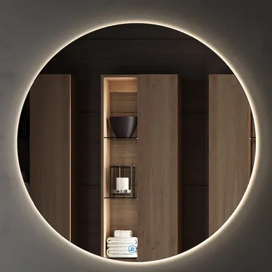 Miroir Rond éclairage LED De Salle De Bain Solen Avec Interrupteur Tactile - 70cm Miroir Rond éclairage LED De Salle De Bain Solen Avec Interrupteur Tactile - 70cm