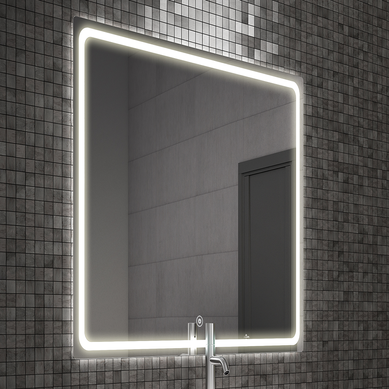 Miroir éclairage LED De Salle De Bain Veldi Avec Interrupteur Tactile - 70x80cm