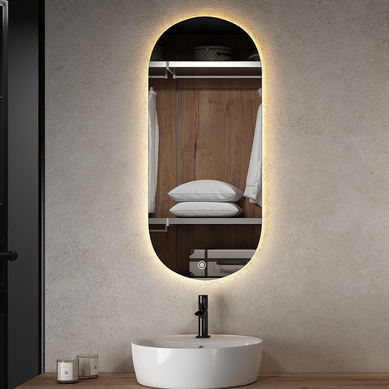 Miroir éclairage LED De Salle De Bain Arkadi Avec Interrupteur Tactile - 50x90cm