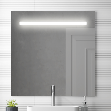 Miroir éclairage LED De Salle De Bain Stam Avec Interrupteur Tactile - 80x80cm
