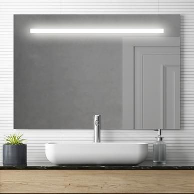 Miroir éclairage LED De Salle De Bain Stam Avec Interrupteur Tactile - 100x80cm