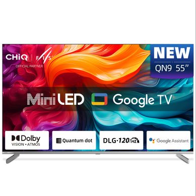 Téléviseur 4K 55''139 cm CHIQ M55QN9V MiniLed - SmartTV Téléviseur 4K 55''139 cm CHIQ M55QN9V MiniLed - SmartTV vue de face