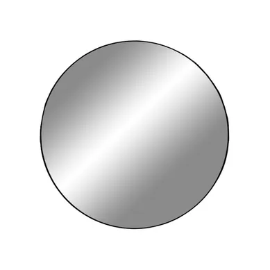 Miroir Mural Rond Jersey En Acier Noir D.60 Cm