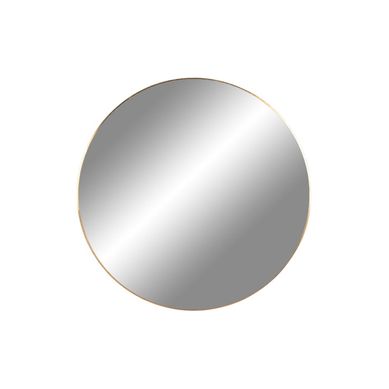 Miroir Mural Rond Jersey En Acier Couleur Laiton D.40 Cm