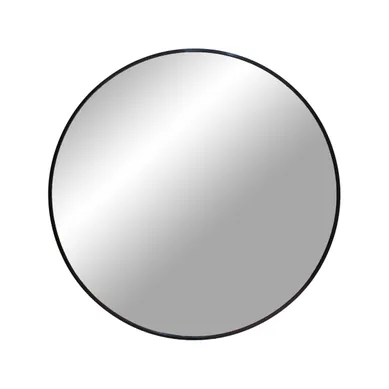 Miroir Mural Rond Madrid En Aluminium Noir D.60 Cm