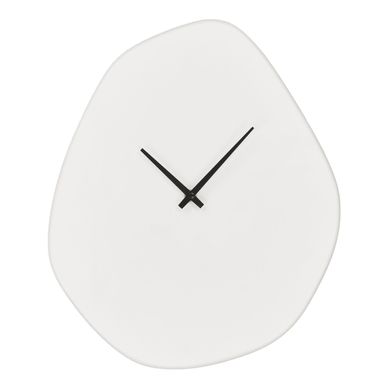 Horloge De Parete Vienna En Béton Blanc Ivoire Formes Organica 28×33 Cm