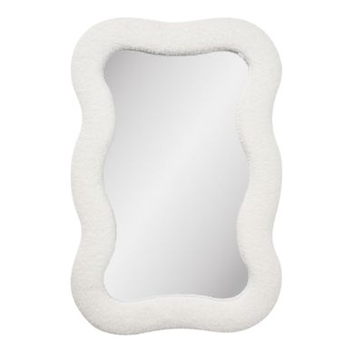 Miroir Mural Bosaro Avec Cadre En Tissu Teddy Blanc 80x54 Cm Miroir Mural Bosaro Avec Cadre En Tissu Teddy Blanc 80x54 Cm
