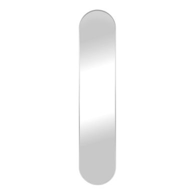 Miroir Mural Ovale Hennetved En Aluminium Argenté 35×170 Cm