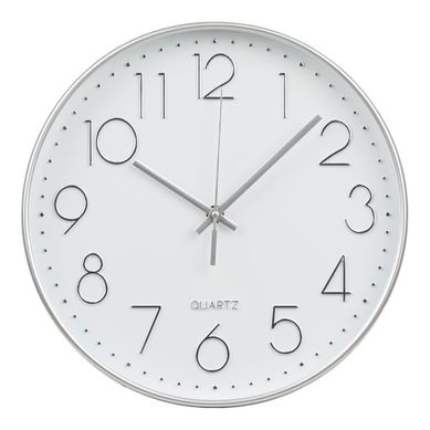 Horloge Murale Lalibela Argent Avec Mouvement Silencieux D.30 Cm