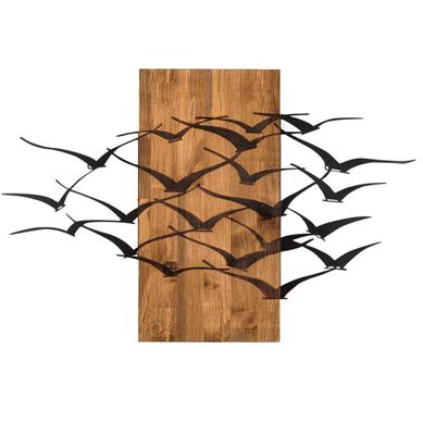 Décoration Murale Bois Et Métal Animal Migration