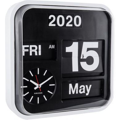 Horloge Vintage Big Flip 43 Cm Blanc