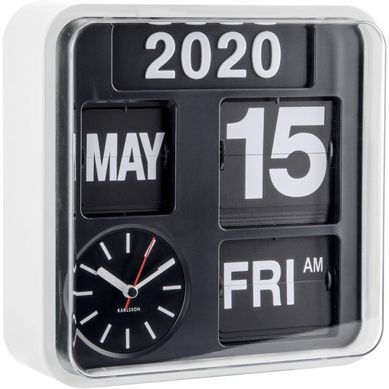 Horloge En Plastique Mini Flip 24.5 Cm Blanc