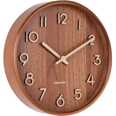 Horloge En Bois Pure 22 Cm Bois Foncé